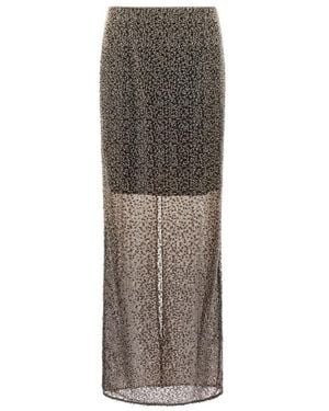 ROTATE BIRGER CHRISTENSEN Beaded Maxi Rok - Bruin