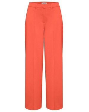 Ichi Wide Trousers - Rosso