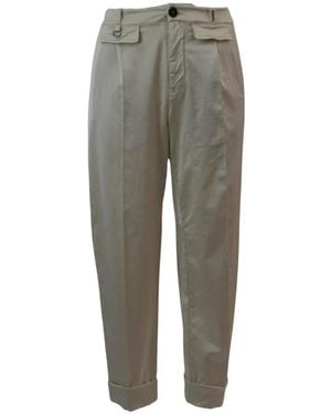 High Tailored Satin Slim-Fit Trousers - Grey