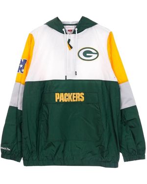 Mitchell & Ness Fitness ,Veelkleurig ,Polyester Surprise Win Windbreaker - Groen