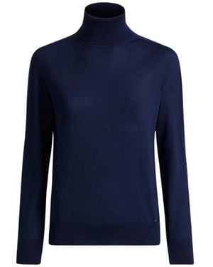 Kiton Kaschmir- Und Seiden-Polo-Pullover - Blau