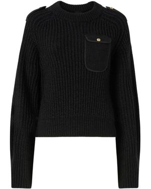 Pinko Round-Neck Knitwear - Black