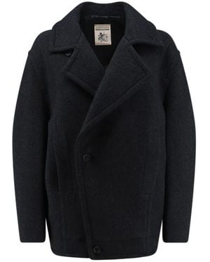 Semicouture Double-Breasted Coats - Black