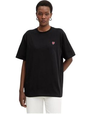 KARL LAGERFELD Tops ,Zwart ,Katoen Ikon T-Shirt