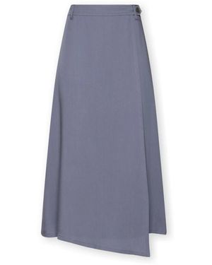 Elena Miro Asymmetrischer Midirock Aus Lyocell - Blau