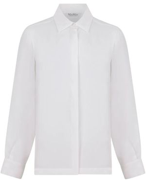 Max Mara Weißes Seidenhemd