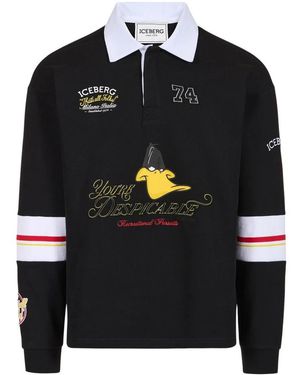 Iceberg Rugby Fit Katoenen Sweatshirt - Zwart