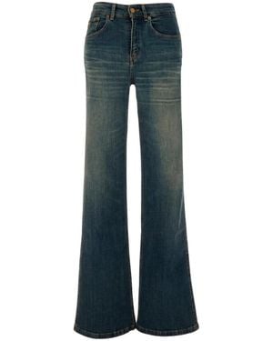 Lois Jeans ,Blauw ,Katoen Vintage Whiskers Wide Jeans