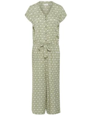 Kaffe Grüner jumpsuit mit kreideprint