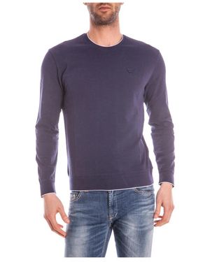 Armani Jeans Rundhals-Strickware - Blau