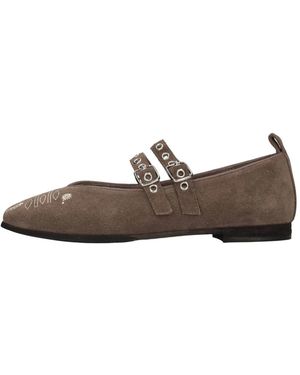 De Siena Schoenen ,Bruin ,Leer Ballerina's