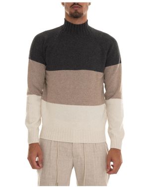 Gran Sasso Kaschmir Rollkragenpullover Mit Falten - Schwarz