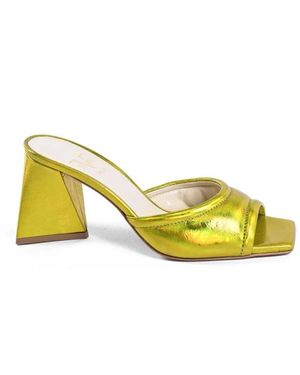 19V69 Italia by Versace Heeled Mules - Yellow