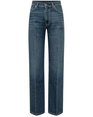 Stella McCartney Jeans ,Blauw ,Katoen Jeans Met Persvouw, Recht Model