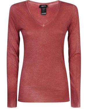 Avant Toi Tops ,Rood ,Katoen Katoenen T-Shirts En Polos Bordeaux