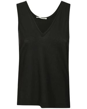 Zanone Sleeveless Tops - Black
