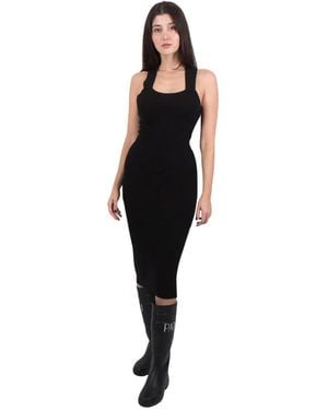 Patou Doppelriemen Boucle Schwarzes Kleid