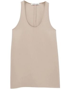 Carven Tops ,Satijn Lange Tanktop - Naturel