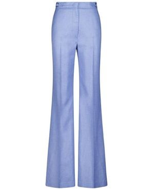 Gabriela Hearst Wide Trousers - Bleu