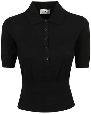 Elisabetta Franchi Polo Shirts - Black