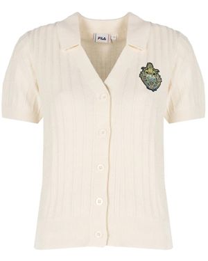 Fila Geknöpfter cardigan mit kurzen ärmeln - Natur