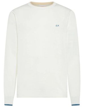 Sun 68 Round-Neck Knitwear - White