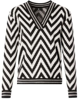 Fracomina V-Neck Knitwear - Black