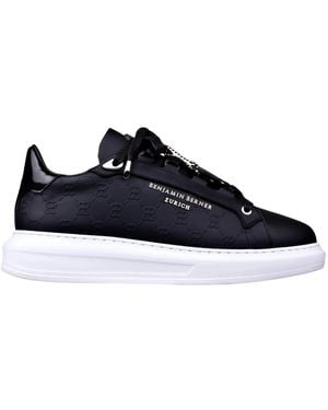 Benjamin Berner Monogramm-Geprägte Sneakers - Blau