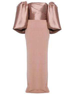 Solace London Floris Langes Kleid - Pink
