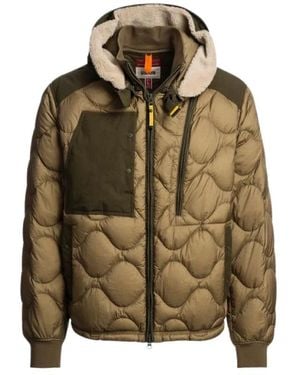 Parajumpers Kurze Gesteppte Kapuzenjacke - Grün