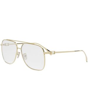 Fendi Accessoires ,Geel ,Optisch Montuur - Metallic