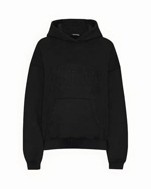 ROTATE BIRGER CHRISTENSEN Schwarzer Oversize Baumwollpullover