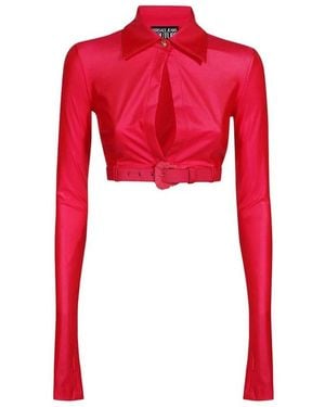 Versace Jeans Couture Long Sleeve T-Shirts - Red
