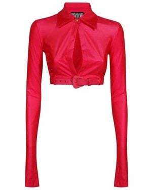 Versace Jeans Couture Long Sleeve Tops - Red
