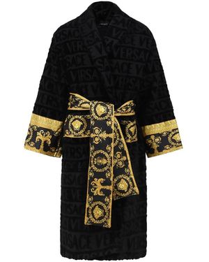 Versace Bata de baño barroco - Negro