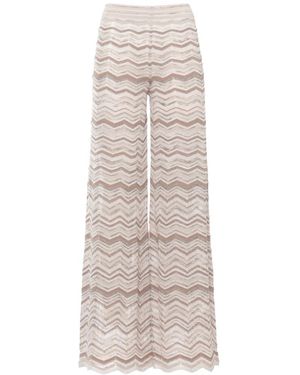 D.exterior Wide Trousers - Natural