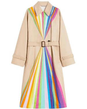 Weekend by Maxmara Jassen ,Veelkleurig ,Katoen Waterafstotende Katoenen Gabardine Trenchcoat - Wit