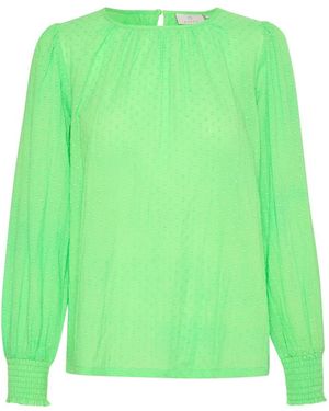 Kaffe Overhemden ,Groen ,Katoen Lenteboeket Lange Mouw Blouse
