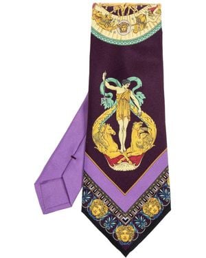 Versace Seidenkrawatte - Lila