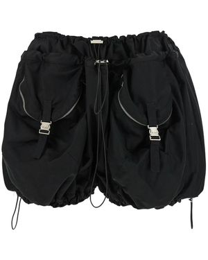 The Attico Korte Broeken ,Zwart ,Katoen Shorts