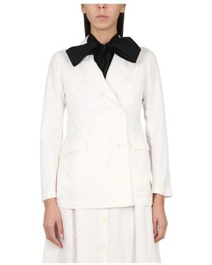 Aspesi Double-Breasted Blazer - Weiß