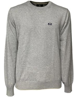 La Martina Round-Neck Knitwear - Grey