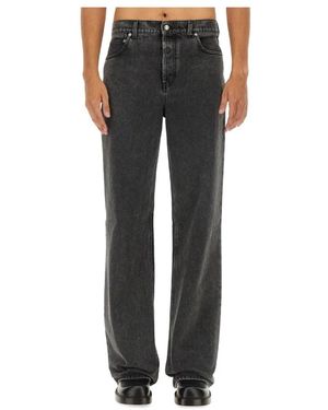 McQueen Jeans ,Grijs ,Katoen Straight Jeans - Zwart
