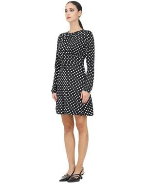Mar De Margaritas Gepunktetes kurzes kleid elegant retro - Schwarz
