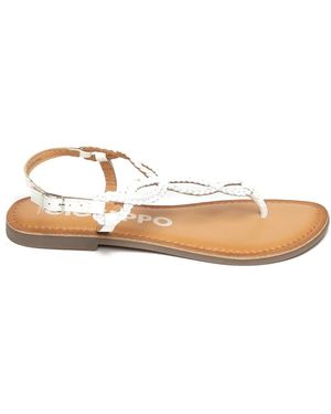 Gioseppo Schoenen ,Wit ,Leer Merignas Platte Sandaal