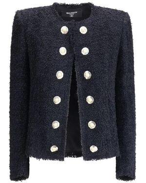 Balmain Tweed Jackets - Blue