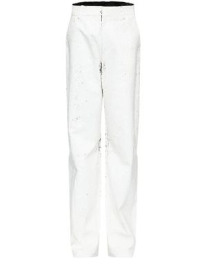 MM6 by Maison Margiela Straight Pants - White