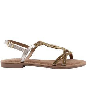 Lazamani Flat Sandals - Metálico