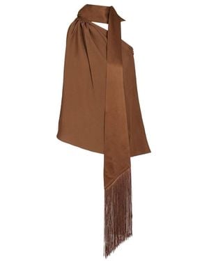 Taller Marmo Sleeveless Tops - Brown