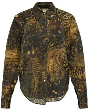 AllSaints Overhemden ,Groen ,Polyester Cory Shirt